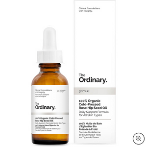 100% Organic Cold Pressed Rose Hip See Oil; The Ordinary